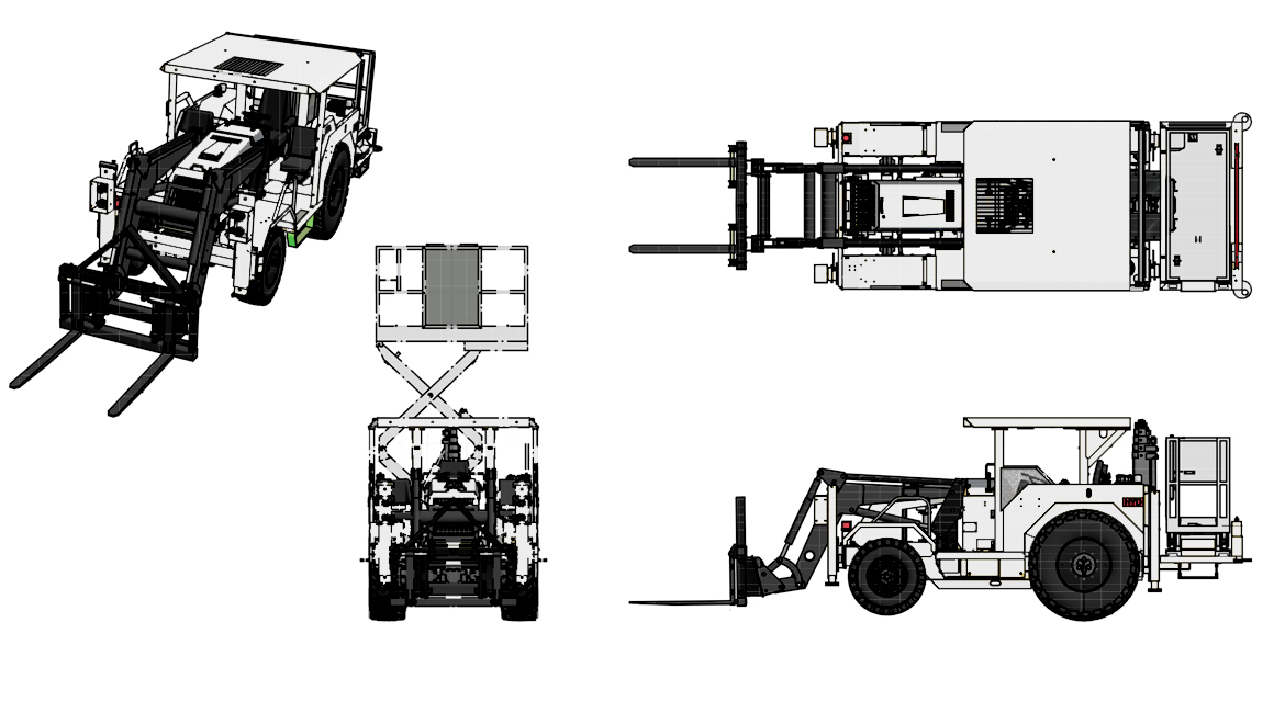 KM200 forklift scissor deck (1)